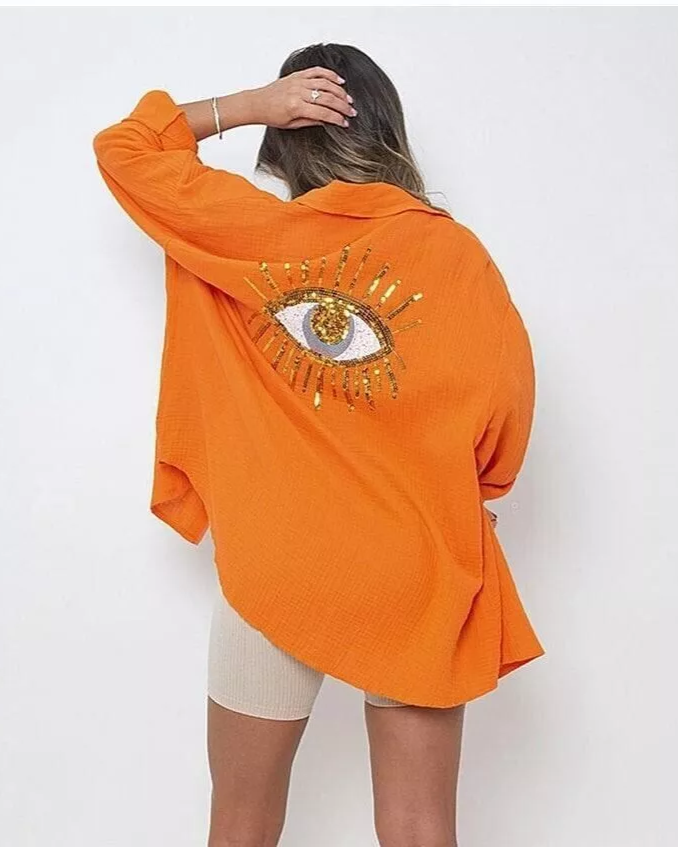 Santorini Eye Shirt Dress