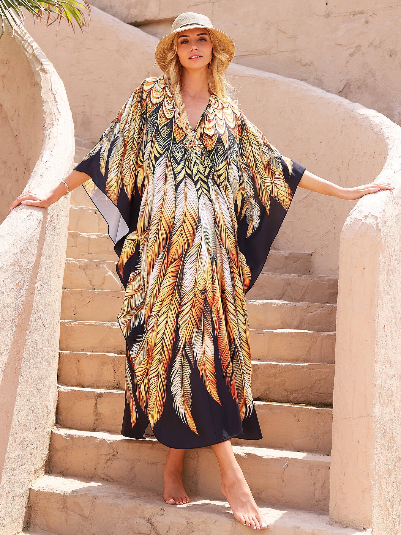 Island Oasis Bamboo Wrap Dress