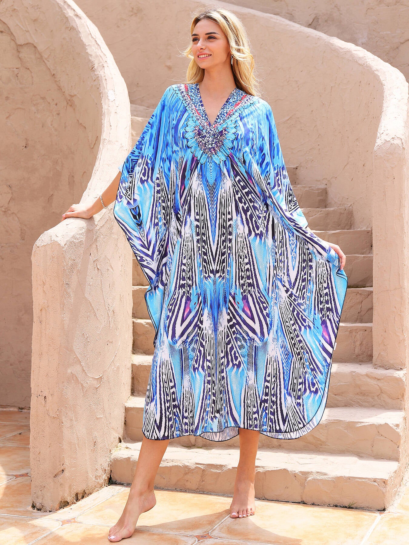 ISLAND OASIS BAMBOO WRAP DRESS