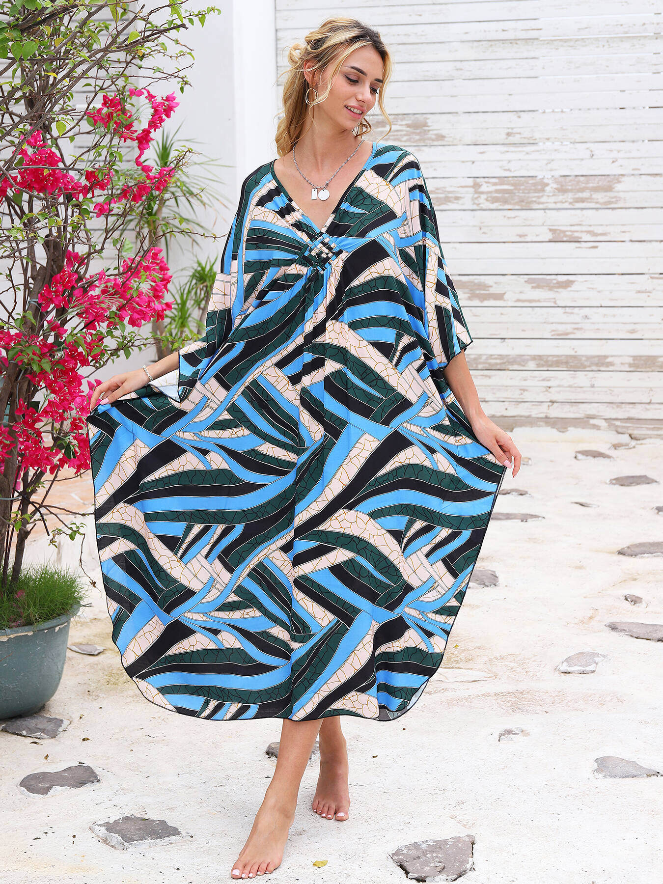 Island Oasis Bamboo Wrap Dress