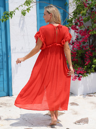 Puffed Sleeve Summer Dress