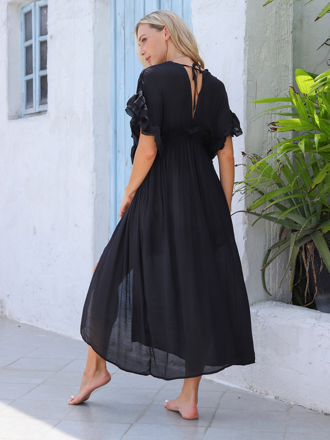 Puffed Sleeve Summer Dress