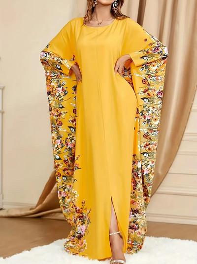 Floral Embroidered Kaftan Dress
