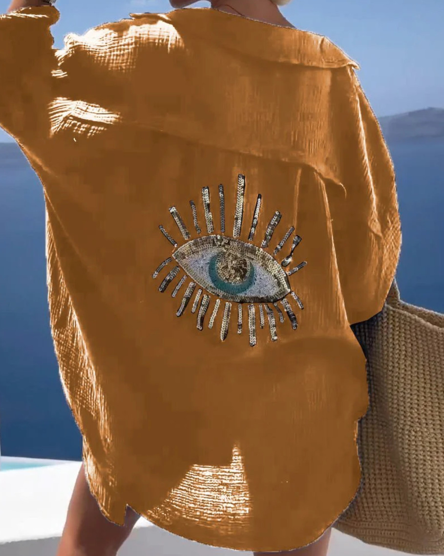 Santorini Eye Shirt Dress